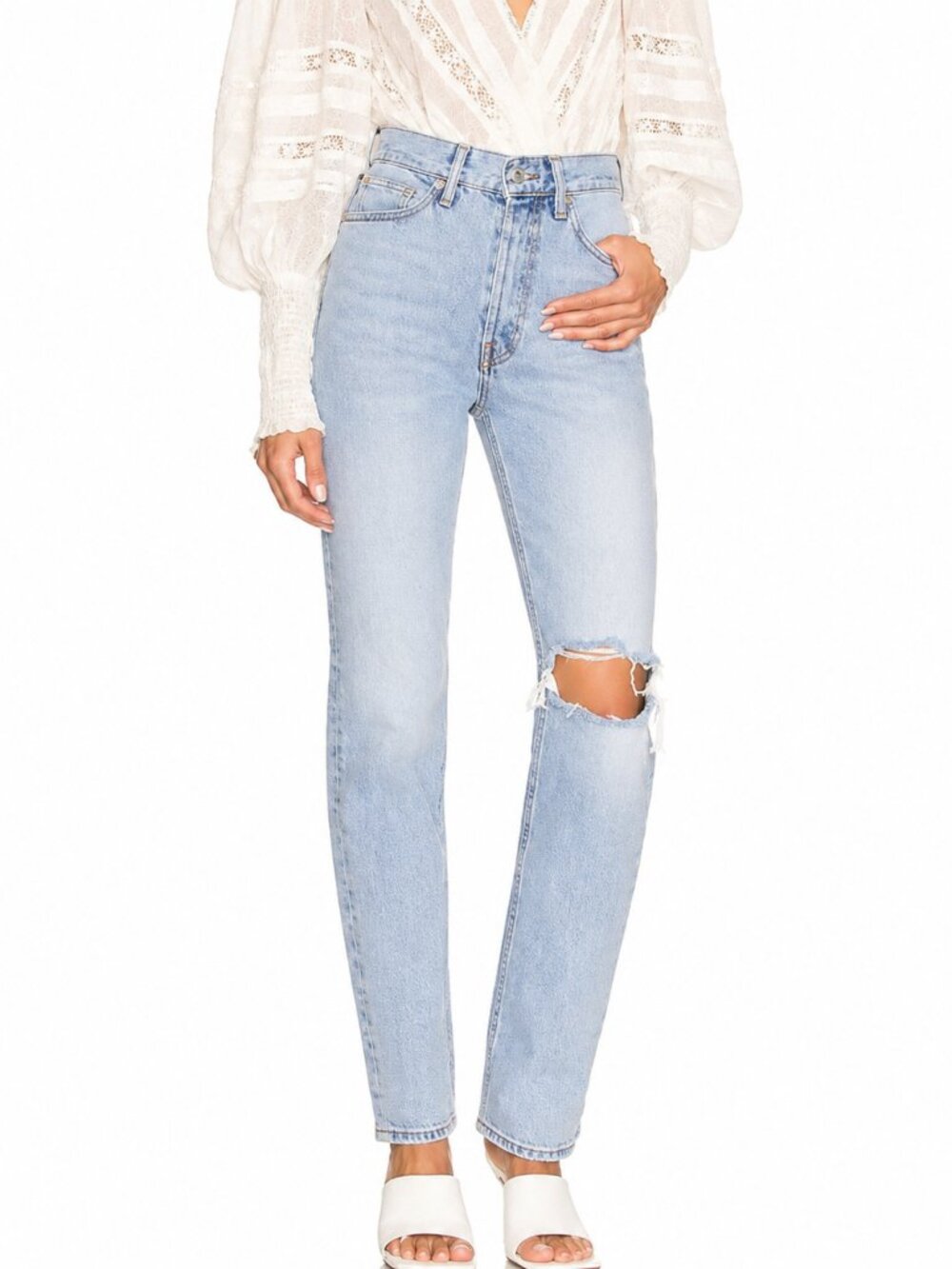 FREE PEOPLE x We The Free The Lasso Jean True‎ Blue Size 27